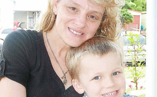 Susan Lumley with her son Joel Talbot, 4. Susan Lumley with her son Joel Talbot, 4.